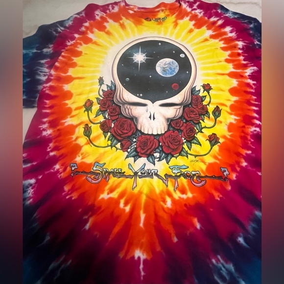Liquid Blue 1992 Grateful Dead Tie Dye Long Sleeve T-shirt Size 2XL - Picture 6 of 9